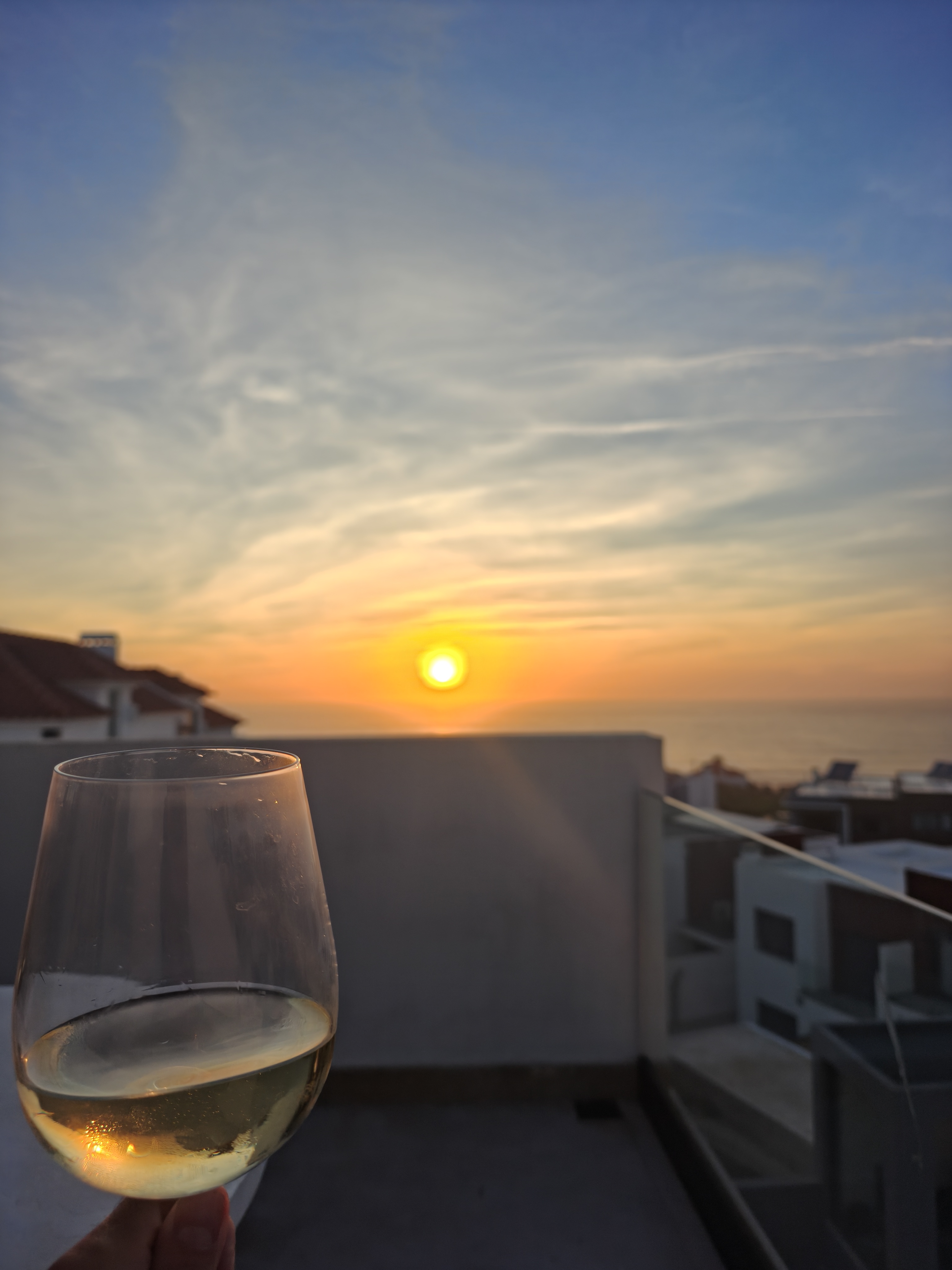 Sunset from the rooftop terrace