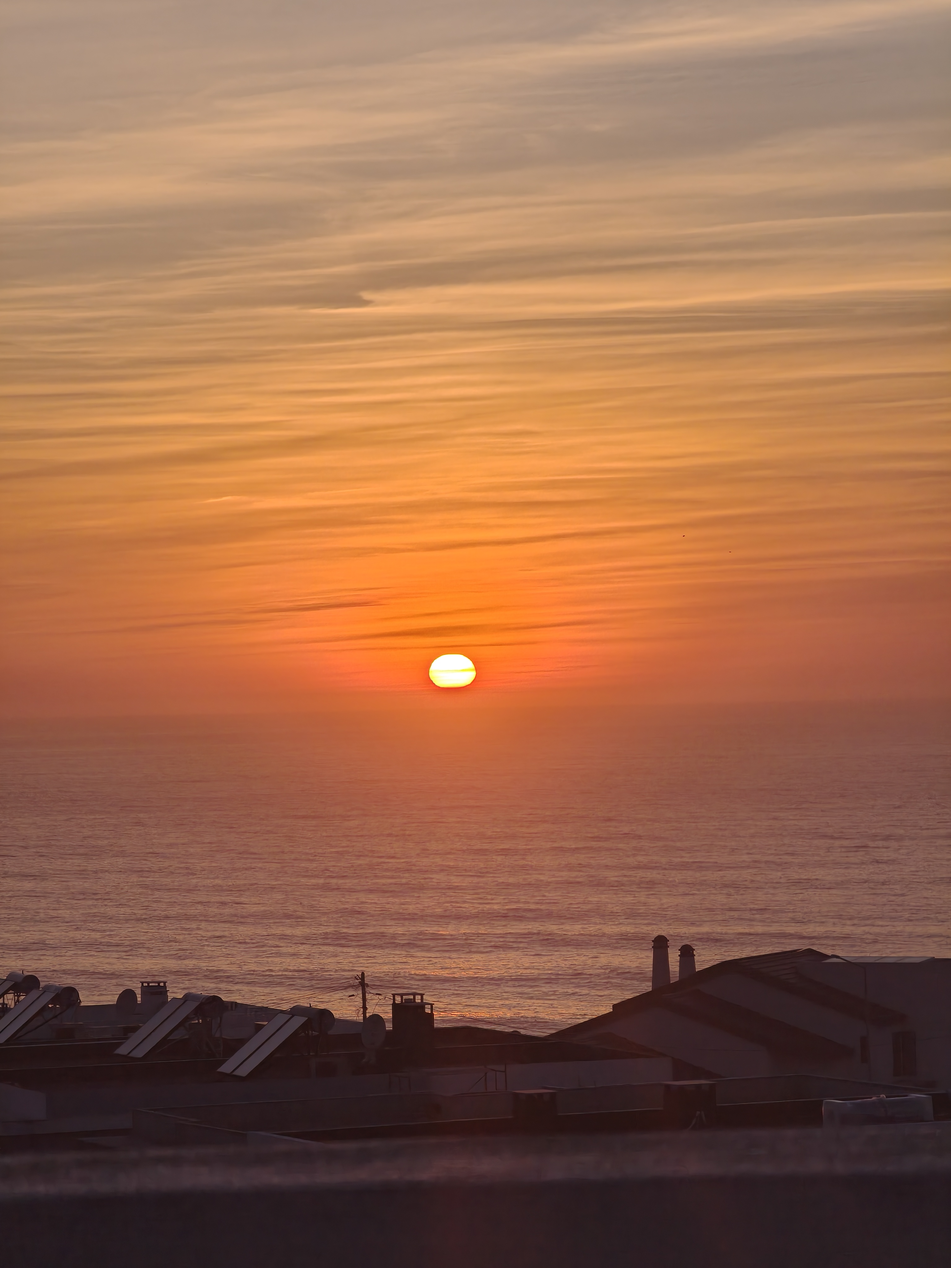Atlantic sunset from the rooftop terrace